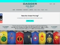 Website Screenshot Dagger Custom Apparel