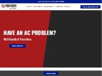 Website Screenshot Paragon Service Pros Heating and Air Conditioning
