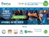 Website Screenshot bluefrog Plumbing and Drain of West Houston