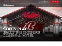 Website Screenshot Bally's Vicksburg Casino