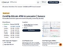 Website Screenshot CoinFlip Bitcoin ATM - Sunoco (Lancaster)