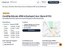 Website Screenshot CoinFlip Bitcoin ATM - Ace Store #1113 (Durham)