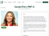 Website Screenshot Cassie Port, FNP-C - Granger Medical Clinic
