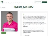 Website Screenshot Ryan Q. Turner, DO - Granger Medical Clinic