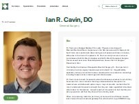 Website Screenshot Ian R. Cavin, DO - Granger Medical Clinic