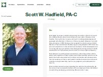 Website Screenshot Scott Hadfield, PA-C - Granger Medical Clinic