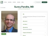 Website Screenshot Sunny Pandita, MD - Granger Medical Clinic