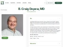 Website Screenshot B. Craig Depew, MD - Granger Medical Clinic