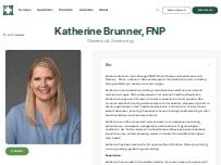 Website Screenshot Katherine Brunner, DNP-FNP - Granger Medical Clinic