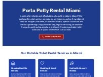 Website Porta Potty Rental Miami