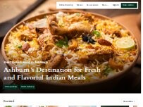 Website Screenshot Aura Indian Food Paradise