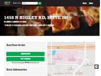 Website Screenshot Jet's Pizza