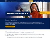 Website Screenshot Bachelors Degree in Management at Marian University