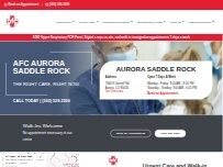 Website Screenshot AFC Urgent Care Aurora Saddle Rock