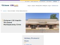 Website Ochsner LSU Health - 7th Street Multispecialty Clinic
