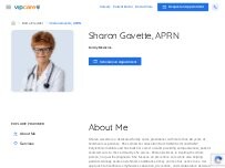 Website Screenshot Sharon Gavette, APRN