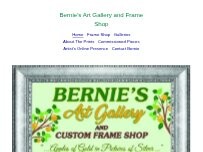 Website Screenshot Bernie's Art Gallery & Custom Frame Shop