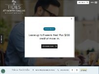 Website Screenshot Tides at North Dallas