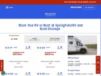 Website Screenshot Springfield RV and Boat Storage