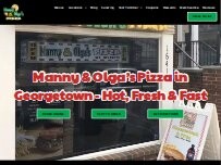 Website Screenshot Manny & Olga's Pizza