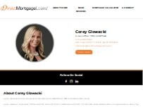 Website Screenshot Corey Glowacki of Direct Mortgage Loans