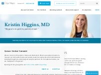 Website Screenshot Kristin Higgins, M.D. | Radiation Oncologist