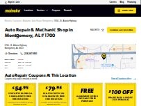 Website Screenshot Meineke Car Care Center