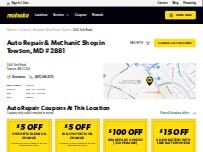 Website Screenshot Meineke Car Care Center
