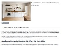 Website Screenshot All State Appliance Repair Stanton