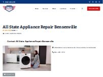 Website Screenshot All State Appliance Repair Bensenville