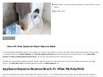 Website Screenshot All State Appliance Repair Neptune Beach