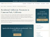 Website Screenshot Residential Addiction Treatment Cameron Park