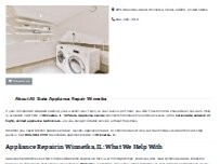 Website Screenshot All State Appliance Repair Winnetka