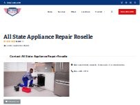 Website Screenshot All State Appliance Repair Roselle