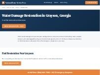 Website Screenshot National Water Damage Restoration Grayson