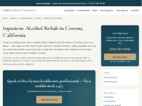 Website Screenshot Inpatient Alcohol Rehab Corona