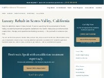Website Screenshot Luxury Rehab Scotts Valley