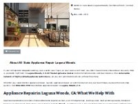 Website Screenshot All State Appliance Repair Laguna Woods