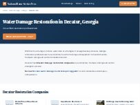 Website Screenshot National Water Damage Restoration Decatur