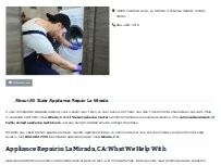 Website Screenshot All State Appliance Repair La Mirada