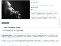 Website Screenshot Alcohol Rehab Kalispell