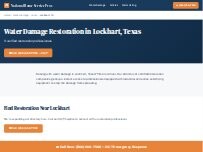 Website Screenshot National Water Damage Restoration Lockhart