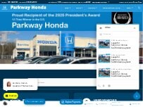 Website Screenshot Parkway Honda