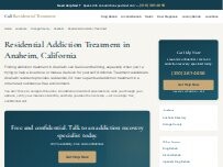 Website Screenshot Residential Addiction Treatment Anaheim