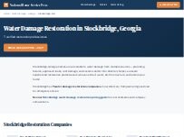 Website Screenshot National Water Damage Restoration Stockbridge