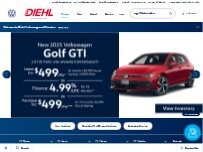 Website Screenshot Diehl Volkswagen of Wooster