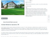 Website Screenshot Alcohol Rehab Lancaster