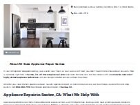 Website Screenshot All State Appliance Repair Santee
