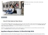 Website Screenshot All State Appliance Repair Batavia