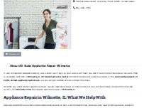 Website Screenshot All State Appliance Repair Wilmette